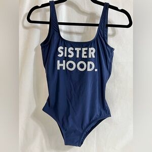 Draper James - Helen Jon “Sister Hood” Blue One Piece swimsuit  Womens Small